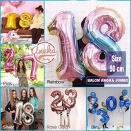 Jumbo Number Balloon size 80 Cm / Large Number Foil Balloon / medium number balloon / number foil ba