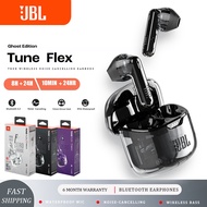 【Fast Delivery】Original JBL Tune Flex True Wireless Noise Cancelling Earbuds with Mic Bluetooth Earphones Waterproof Wireless Earbuds Game for IOS/Android Bluetooth 5.2 JBL Earbuds Tune Flex Ghost Edition
