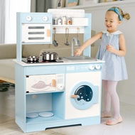 Wooden Kitchen Akira Blue Sky With Water - children's Kitchen toy pretend play educational stove can