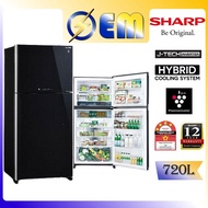 610/670/720L SHARP J-Tech Inverter 2-Door Fridge 2-Pintu Peti Sejuk Mega Freezer Refrigerator