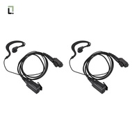 [lionel_masefield.my]2X G Shape Earpiece Headset with Big Ptt for  Radio Pd580 Pd700 Pd780 Pt580H