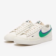 Nike Blazer Low White &amp; Green Sneakers For Men And Women With Short Neck In White Blue Full Box Bill