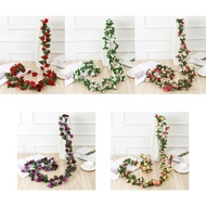 Roses Peony Artificial Flowers Rattan Vine Leaves  45 Heads 2.7M Home Wedding Decoration