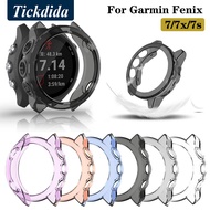 Protection Case for Garmin Fenix 7 7X 7S 6 6S 6X Pro Smart Watch Protector Frame Soft Crystal Clear TPU Case Cover 5 5S