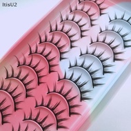 [ItisU] Fake Eyelash Anime Eyelash 10 Pairs Little Devil Eyelash Natural Day Makeup Manga Eyelash Tr