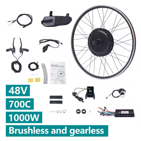 48V 1000W Electric Bike Conversion Kit Brushless Front Hub Motor Wheel For Ebike Conversion Kit 28in