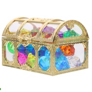 1 Set Colorful Plastic Diamonds Gems Fake Gem Jewels Acrylic Gems for Crafts with Box