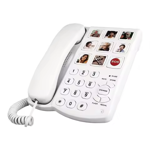 Elderly-friendly office and household hotel telephone, keypad fixed landline phone