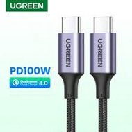 UGREEN 5A 100W E-Marker USB 2.0 Type C เป็น Type C สายชาร์จเร็ว เข้ากันได้กับ iPhone 15 16 Pro Max เ