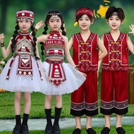 Minority Ethnic Costumes Children's Costumes Childhood Ding Ding Ding Dang Miao Ethnic Kindergarten 