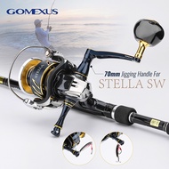 Gomexus Power Reel Handle with Titanium knob 70mm used For Shimano stradic SW saragosa SW Stella SW Twin power SW  Saltwater Fishing reels LMY