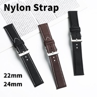 22mm 24mm Watch Band For Breitling Nylon Patch, Calf Leather, Blackbird Avenger Aviation Timing Watc