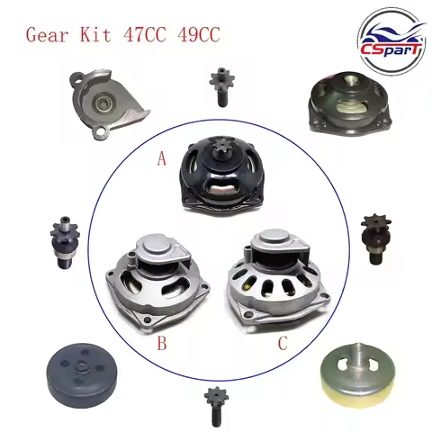 6T 7T 8T 9T 25H T8F 47CC 49CC Clutch Bell Housing Gear Box Mini Moto Pocket Bike Quad ATV Parts