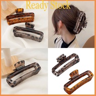 royal Square Jaw Hair Clip Long Hair Solution Matte Finish Leopard Barrettes