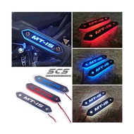 YAMAHA MT15 LOGO EMBLEM PLATE ALLOY LED LIGHT ACCESSORIES BODY COVER ALUMINIUM Ekzos Visor Radiator 