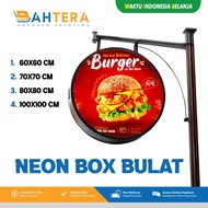 NEON BOX BULAT DAN TIANG REKLAME