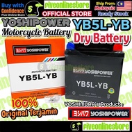 YB5L Bateri Motorsikal YOSHIPOWER + Battery YB5L-YB SM Sport Rider E Bonus EX5 LC135 v1 SRL110 Kriss