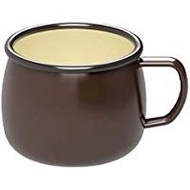 珍珠金屬 CAPTAIN STAG 琺瑯馬克杯 棕色・UH-506