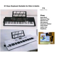 DEFECT UK 61 Keys Digital Piano Electronic Keyboard Package 61 Keys Piano Black (at the back crack)
