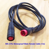 M6/M8 2/3/4/5/6-Pin Waterproof Aviation Connector Cable 1m Male-Female Injection Molded Wire for E-b