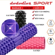 Con Lăn Massage Chân Tay Lưng Foam Roller Gai Nhọn 45cm 33cm - Ống Trụ Lăn Giãn Cơ Tập Yoga Gym - Hà