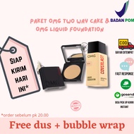 Omg Package two way cake & Omg Liquid Foundation Makeup Set Powder + Foundation