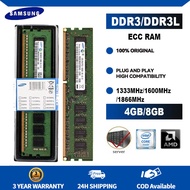 DDR3หน่วยความจำ Samsung 4GB 8GB 1866MHz 1600MHz 1333MHz ECC Unbuffered PC3-14900E PC3L เมโมรี่การ์ด1