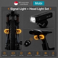 Bicycle Signal Light Turn & Head Light Bike Ebike Wireless Remote Control Rechargeable Waterproof