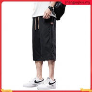 3 color high quality ice silk 7 point pants men comfortable breathable casual pants men seluar 3 suk