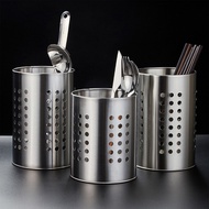 Thickened Stainless Steel Chopstick Cylinder Heavy Duty Dish Drainer Holders with Drain Holes