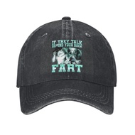 Fashion Hat If They Talk Behind Your Back Fart Wolf Baseball Cap Unisex Hat One Size
