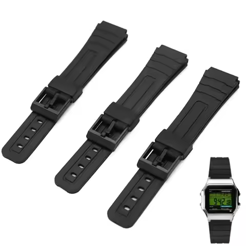 Watch Bands for Casio electronic watch F-84 F91 F-91W F94 105 series resin silicone watch with raise