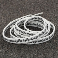 [Footprint] Sports Shoes Sneakers Canvas Shoes Shoelaces Printed Black Letters English Letters White