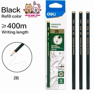 Deli Graphite Pencil 2B EC88 12 Pcs - Deli Wooden Pencil 2B