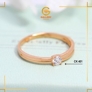 8K Gold Solitaire Ring (375) and 6K (300) CK 401