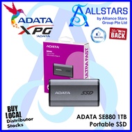 (ALLSTARS) ADATA SE880 1TB Portable SSD USB3.2 Gen2 x2 Type-C (up to 2000MB/s) (AELI-SE880-1TCGY) (W