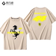 Support T-Shirt F1 Formula Mercedes Ferrari 44 Hamilton Short Sleeve Memorable Clothes for Car Fans 
