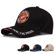 New Fashion U.S. Marine Corps Veteran The Few The Proud Hats Letter Embroidered Caps Proudly Marine USMC Black Baseball Caps