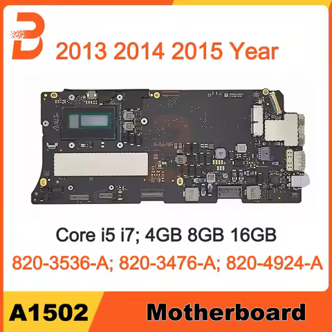 Original A1502 Motherboard i5 i7 8GB 16GB 820-3476-A 820-4924-A For Macbook Pro Retina 13" A1502 Log