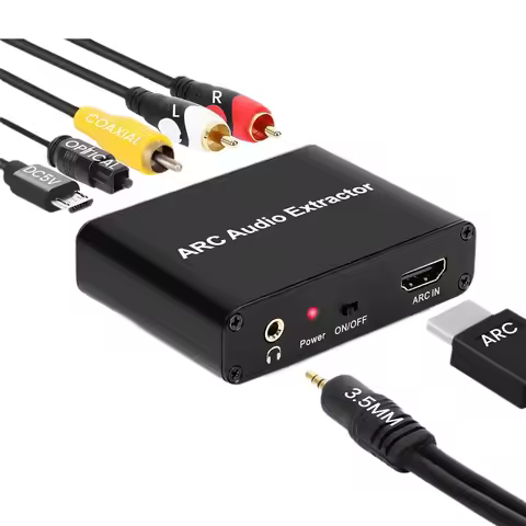 192KHz HDMI ARC Audio Extractor Digital to Analog Converter HDMI ARC Audio to SPDIF Coaxial RCA 3.5m