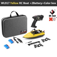 Jddd【ใช้ได้เลย】เรือสปีดโบ๊ท WL917บังคับ2.4กิกะเฮิร์ตซ์16กม./ชม. การแข่งขันความเร็วสูงโมเดลเรือสปีดโบ