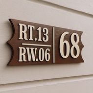 WOODEN HOUSE NUMBER minimalist house number house number board Wooden house number 3D embossed woode