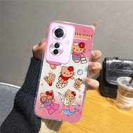 2024 New phone Casing OPPO Reno11 F Pro A79 A18 4G 5G  Reno11Pro 11Pro Reno11F Reno 11 11F Lovely Cute Cartoon TPU Softcase Pink KT Cat Handphone Case for Girls Back Cover