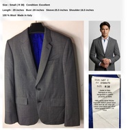Premium Italian Made Grey Wool Blazer | Soho Fit Size R38