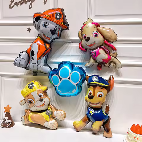 Paw Patrol Cartoon Dog Balloon Ryder Chase Skye Everest Aluminum Film Balloon Toys Children's Birthd