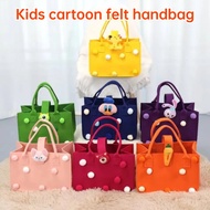 Cartoon Felt Bag Female Handbag Portable Lunch Bag for Women Grils Kids Insulated Felt Lunch Bag