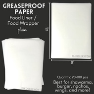 1000pcs Rice Wrapper Food Liner Wrapper Grease Proof Paper for unliwings burger Fries Shawarma