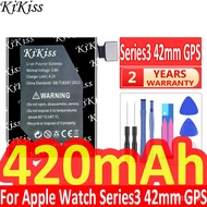 KiKiss Series3 S 3 42mm GPS 420mAh Baery For AP Watch iWatch Series 3 S3 42mm GPS Baeries   Free Tools