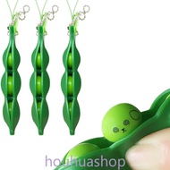 Ready Stock Creative Keychain Kawaii Squishy Peas In A Pod Keyring Edamame Keychain Cute Mochi Bean Fidget Toy Gift