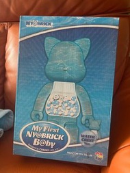 Bearbrick 貓耳水波紋 400%+100%